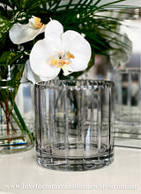 Black European Crystal Cylinder Vase