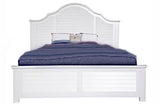 Ex-Display Hamptons White Wood Queen Size Bed Frame
