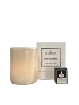 Ex-Display Box Luxury White Onyx Candle Holder With 1 x Flameless Tealight