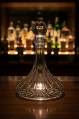 Ex-Display Polish Crystal Cut Ships Medium Decanter