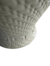 Medium White Textured Ceramic Ginger Jar - SECONDS