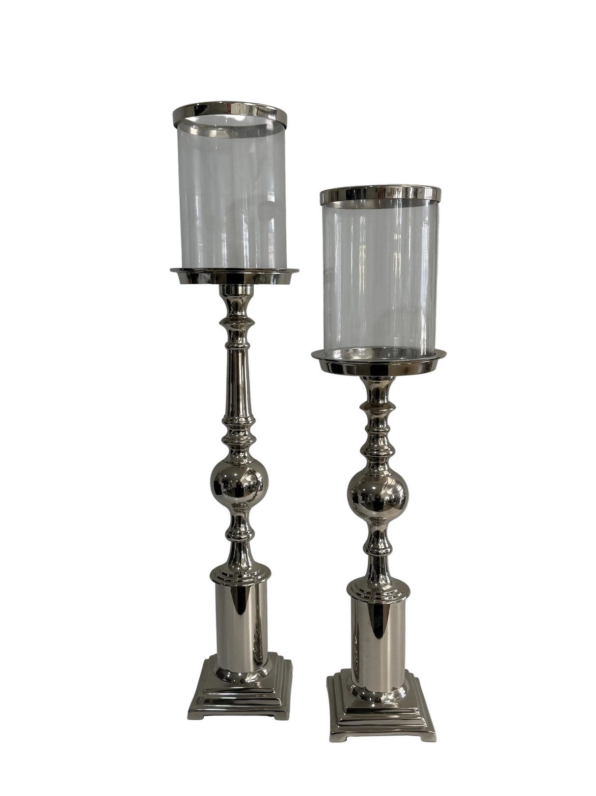 Pair Of Elegant Silver Candle Sticks - SECONDS