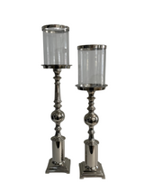 Pair Of Elegant Silver Candle Sticks - SECONDS