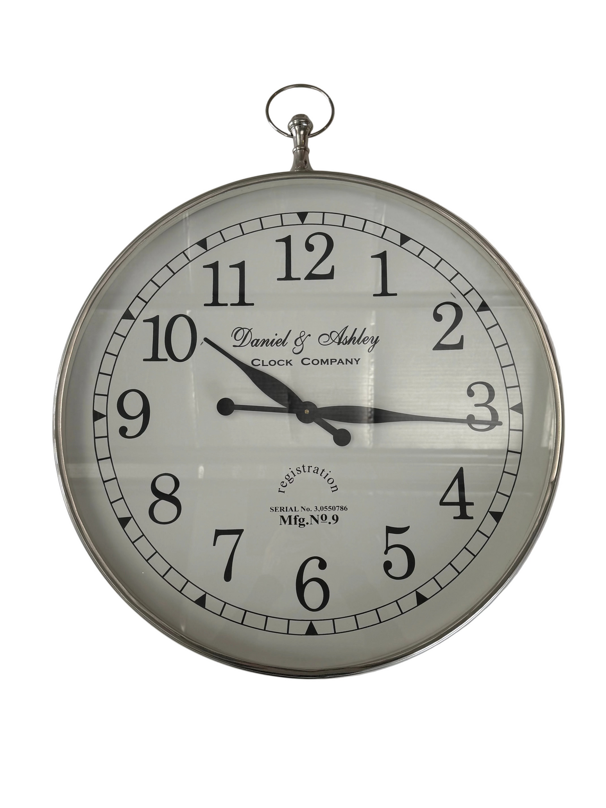 Luxury Wall Clock With White Face In Large - SECONDS