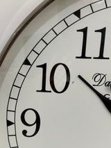 Luxury Wall Clock With White Face In Large - SECONDS