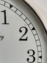 Luxury Wall Clock With White Face In Large - SECONDS