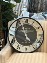 Ex-Display Black Mirrored Wall Clock 59cm
