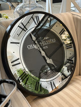 Ex-Display Black Mirrored Wall Clock 59cm