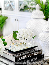 Small Lush Silver Deep Mirror Rectangular Tray