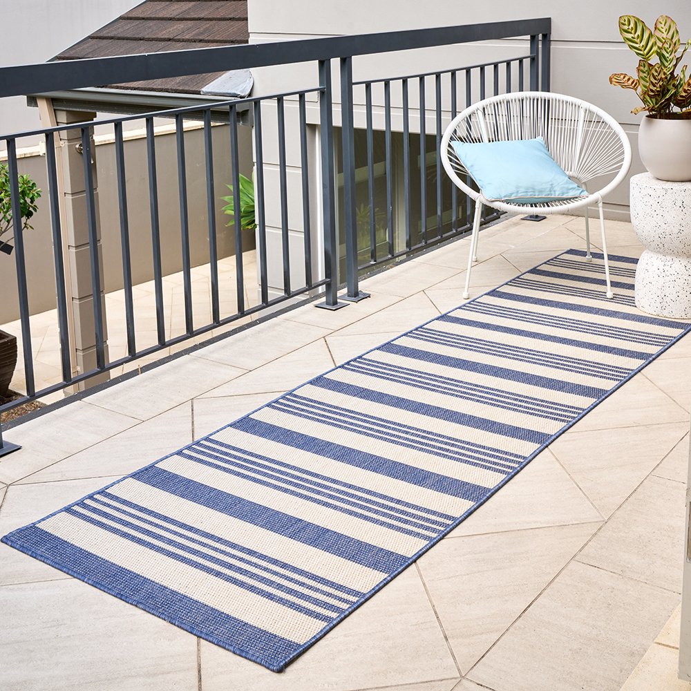 Oasis Blue & White Outdoor Runner