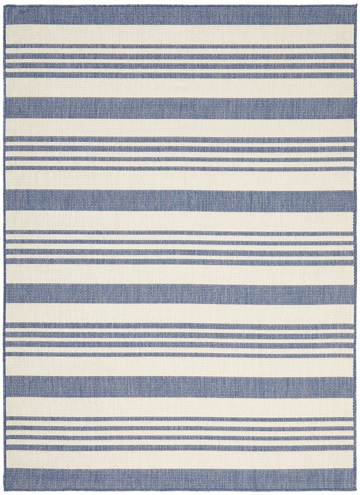 Oasis Blue & White Outdoor Floor Rug