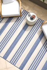 Oasis Blue & White Outdoor Floor Rug