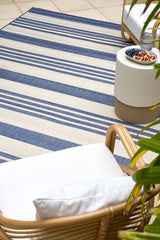 Oasis Blue & White Outdoor Floor Rug
