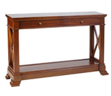 Bayview Two Drawer Console Hall Table In Walnut