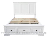 Ex-Display Bayview White Queen Size Bed Frame