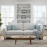 Ex-Display Alexander Three Seater Sofa In Stone Grey