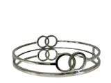 Small Silver Harlow Round Mirrored Tray