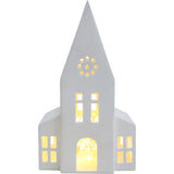 White Porcelain Church Tealight Holder