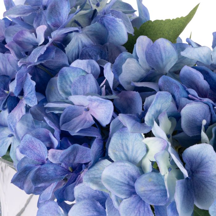 Blue Hydrangea Planter In Glass Vase