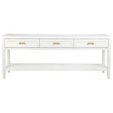 Hunter Three Drawer Console Table In White