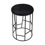 Brooklyn Black Kitchen Stool With Black Linen