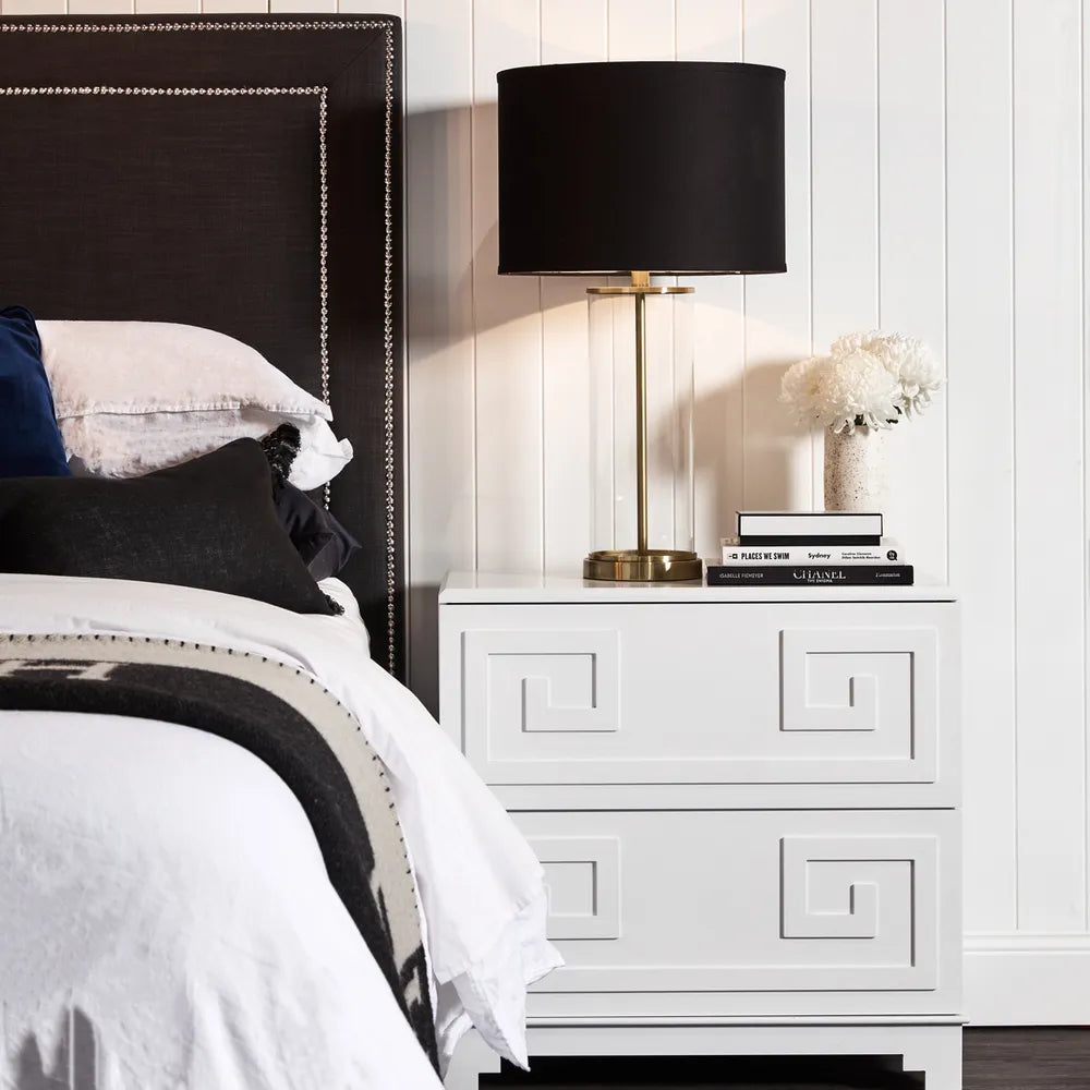 Athena Bedside Table in White
