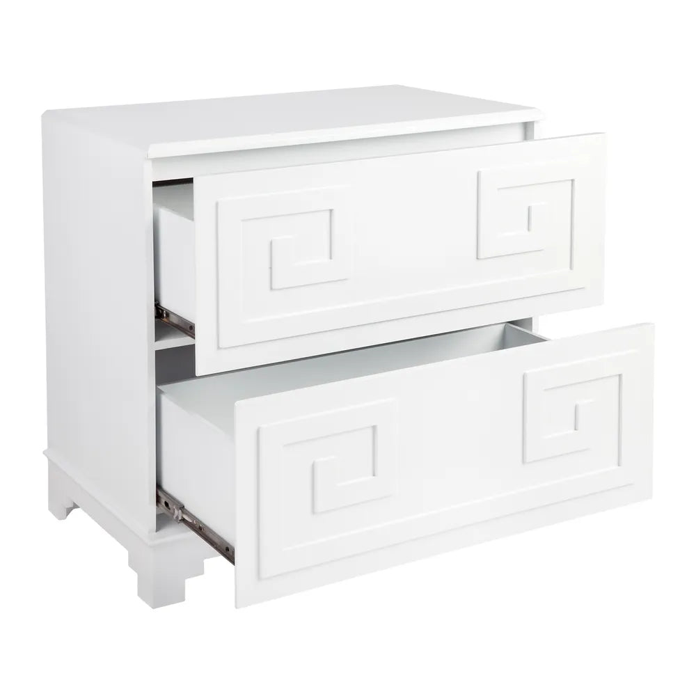 Athena Bedside Table in White
