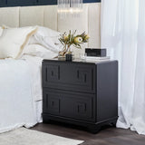 Athena Bedside Table in Black