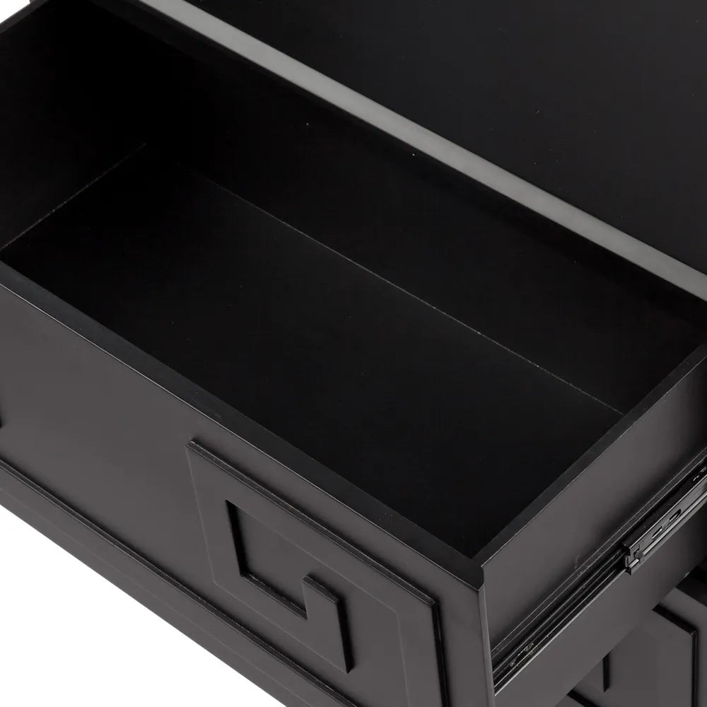 Athena Bedside Table in Black