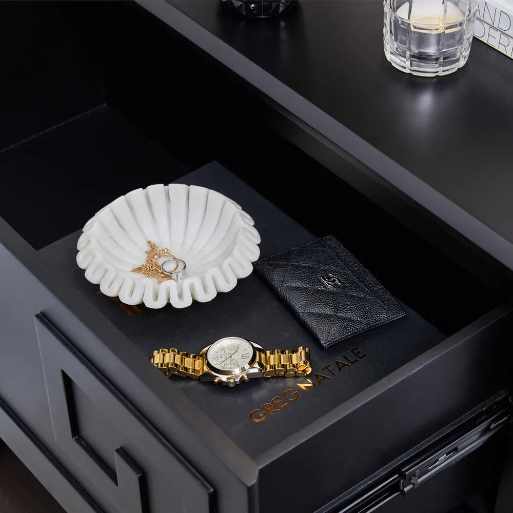 Athena Bedside Table in Black