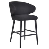 Brooklyn Kitchen Stool in Black Linen