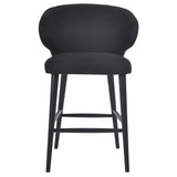 Brooklyn Kitchen Stool in Black Linen