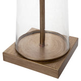 Regency Glass Table Lamp with Linen Shade