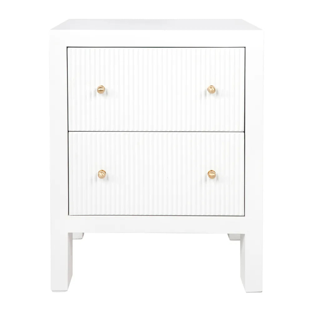 Aspen Small Bedside Table in White