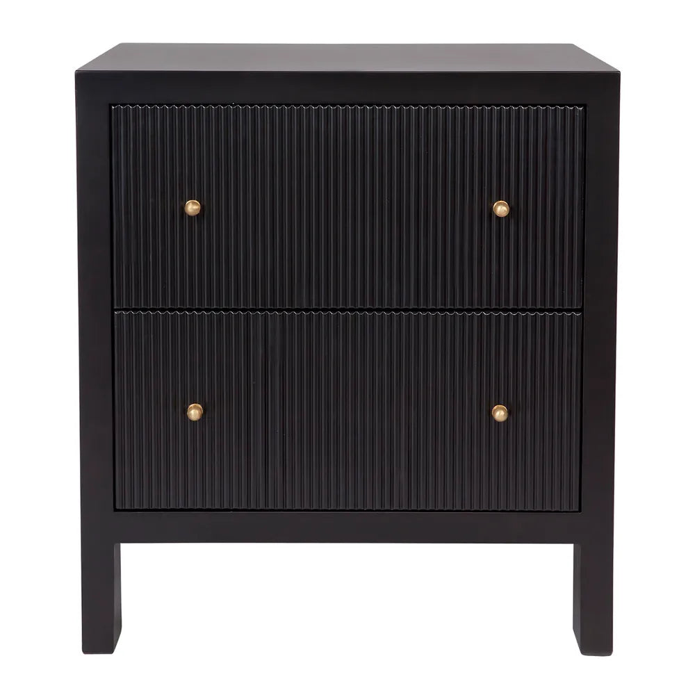 Aspen Large Bedside Table in Black