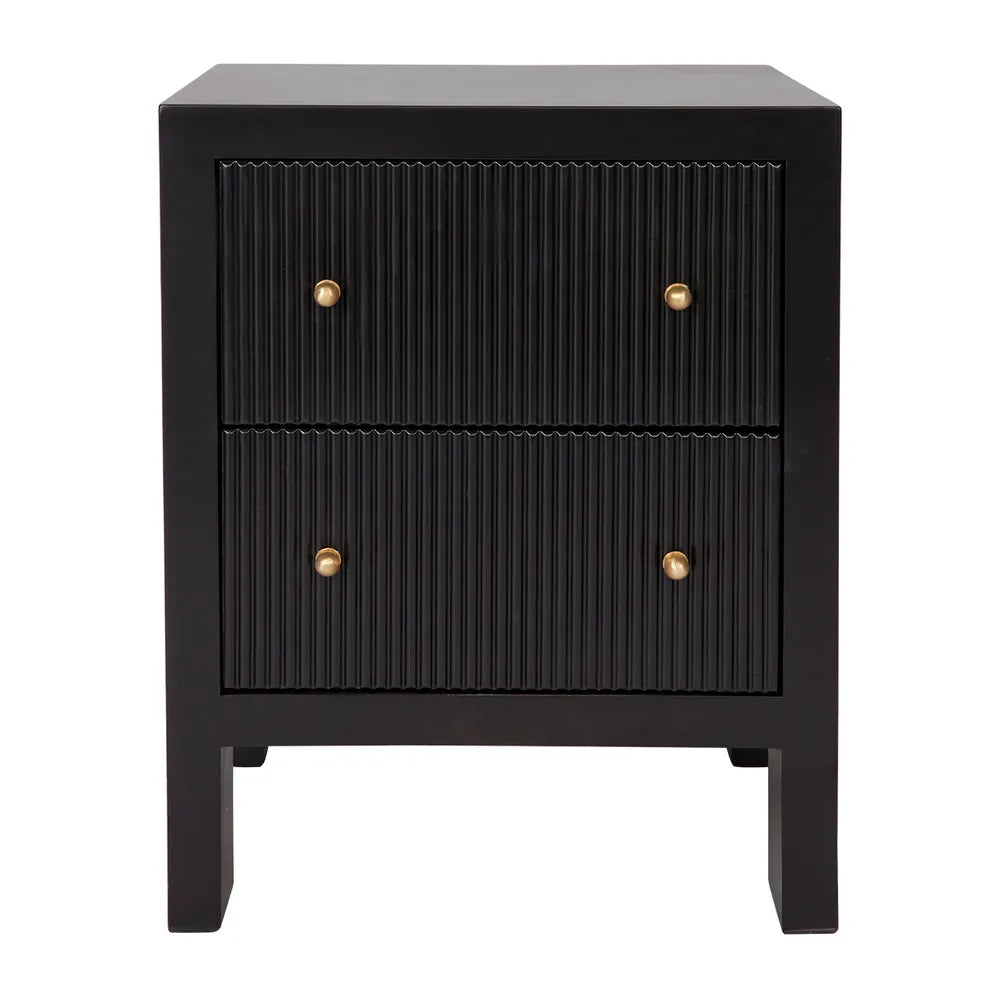 Aspen Small Bedside Table in Black