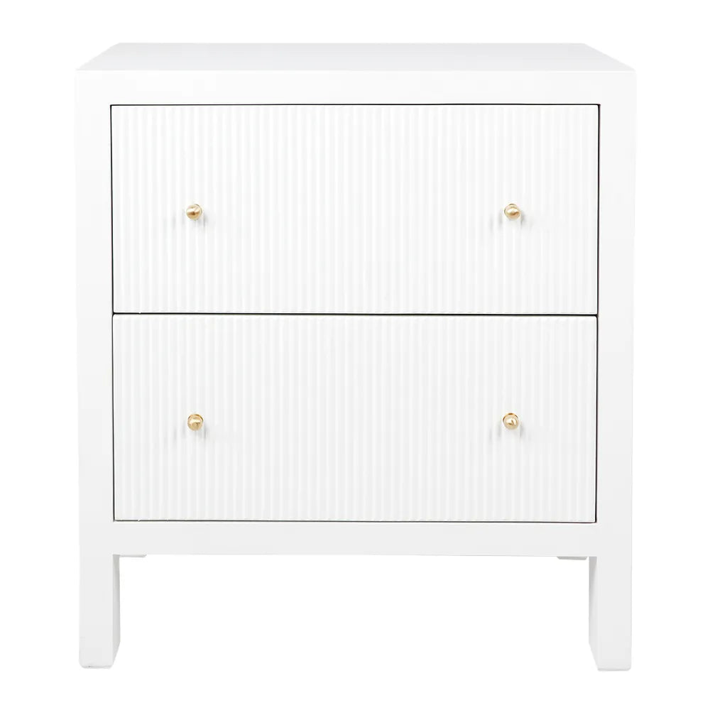 Aspen Large Bedside Table in White