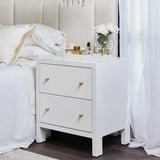 Aspen Large Bedside Table in White