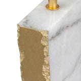 Pallas Marble Table Lamp with White Shade