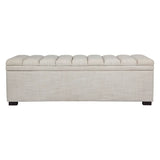 Storage Bench Ottoman in Oatmeal