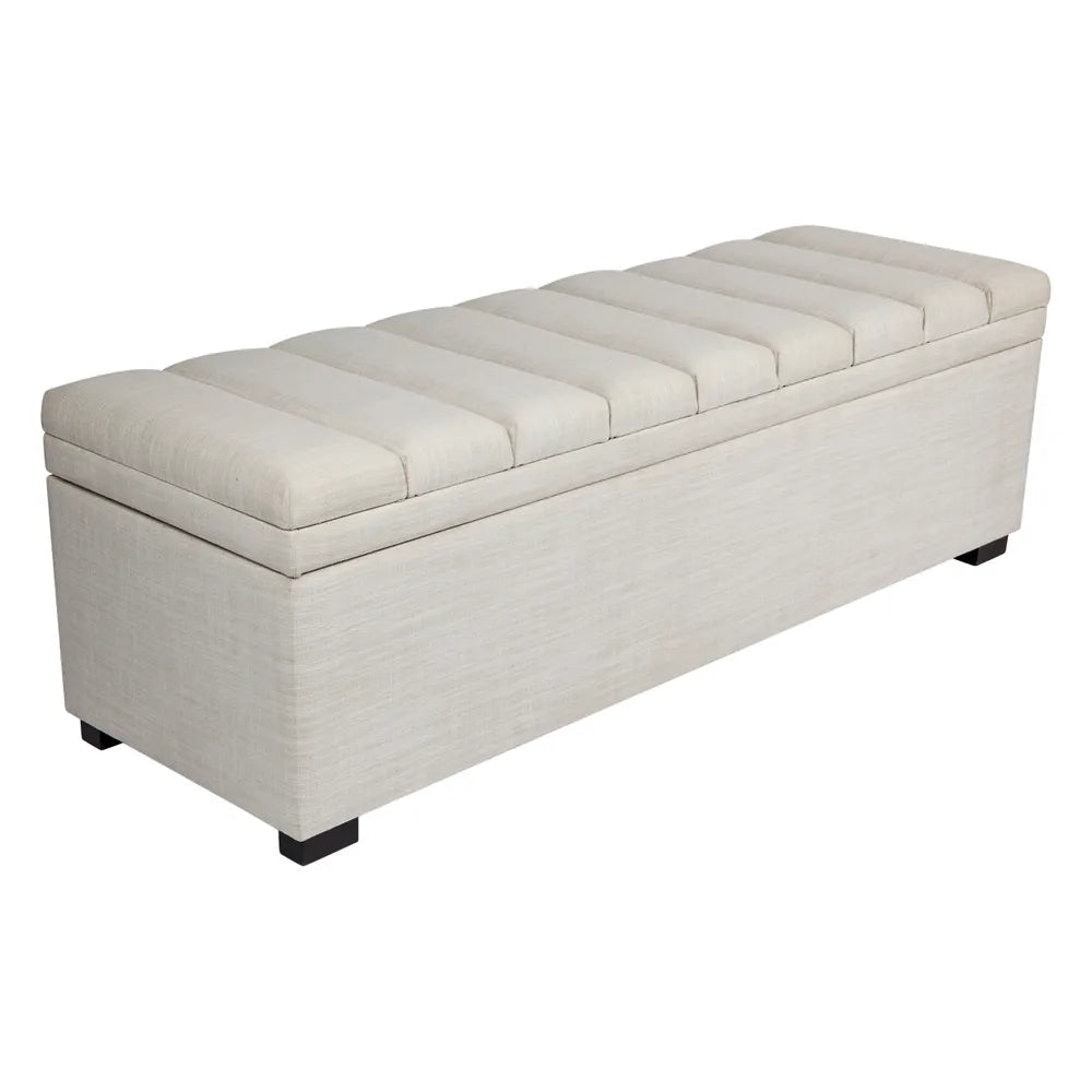 Storage Bench Ottoman in Oatmeal