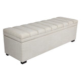 Storage Bench Ottoman in Oatmeal