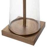 Regency Glass Table Lamp with Black Linen Shade