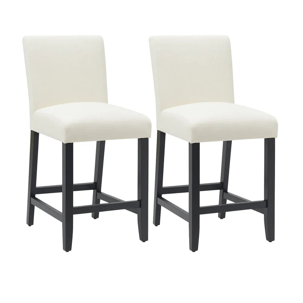 Set of 2 Maya Kitchen Stools in Soft Cream