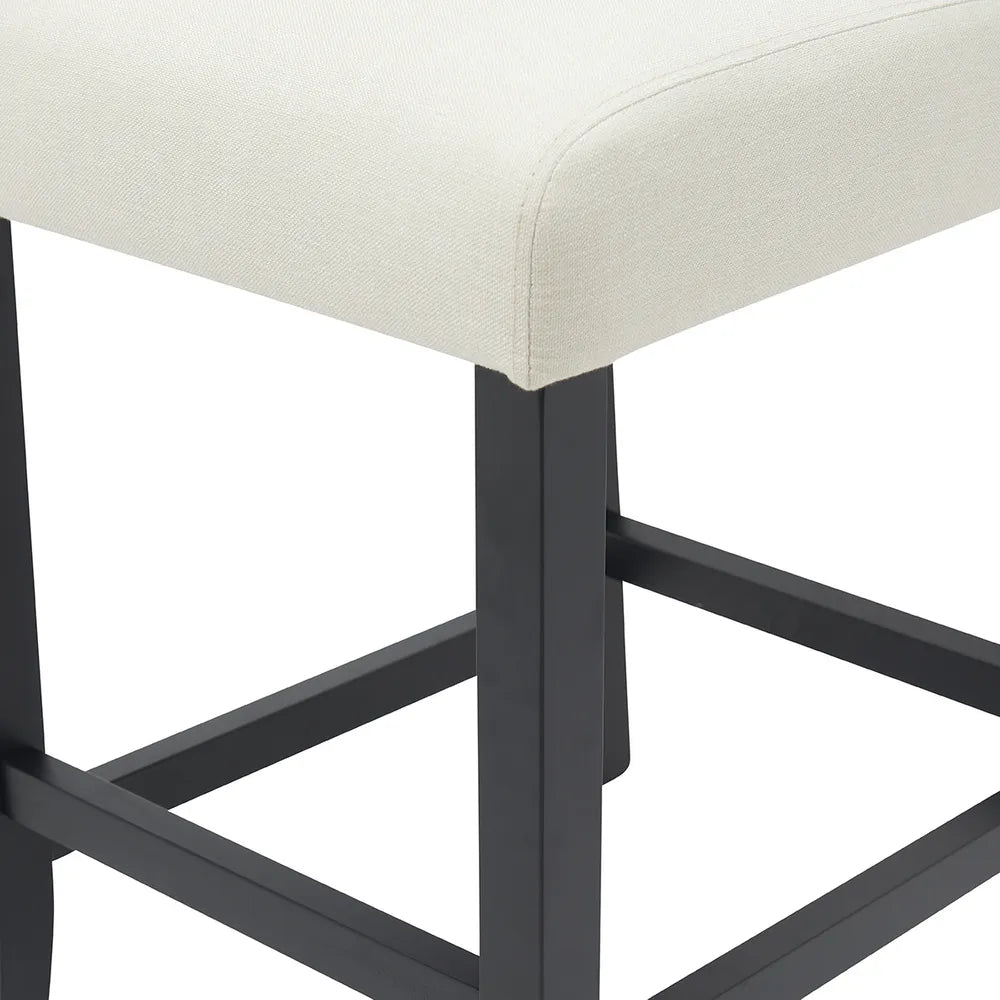 Set of 2 Maya Kitchen Stools in Soft Cream