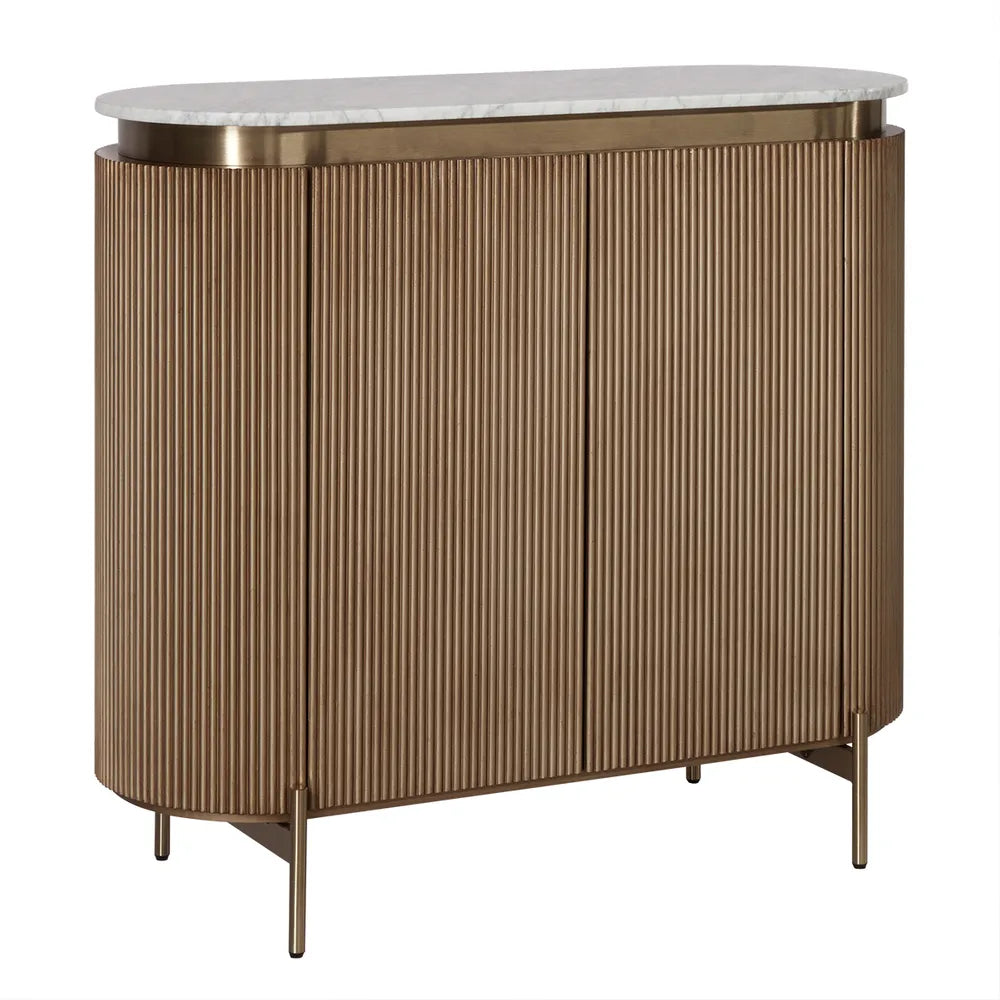 St Clair Two Door Cabinet in Antique Gold