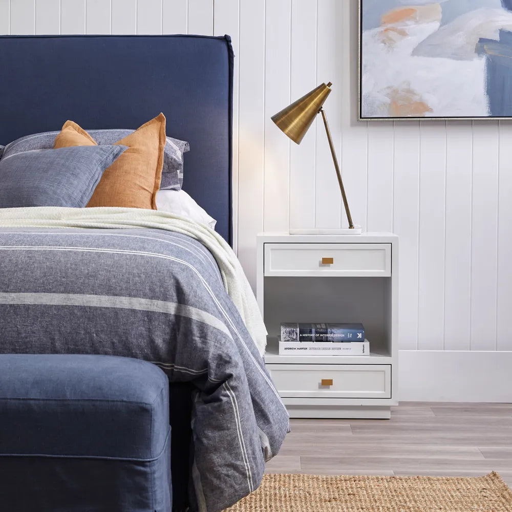 Marble and Brass Task Lamp