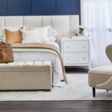 Aspen Large Bedside Table in White