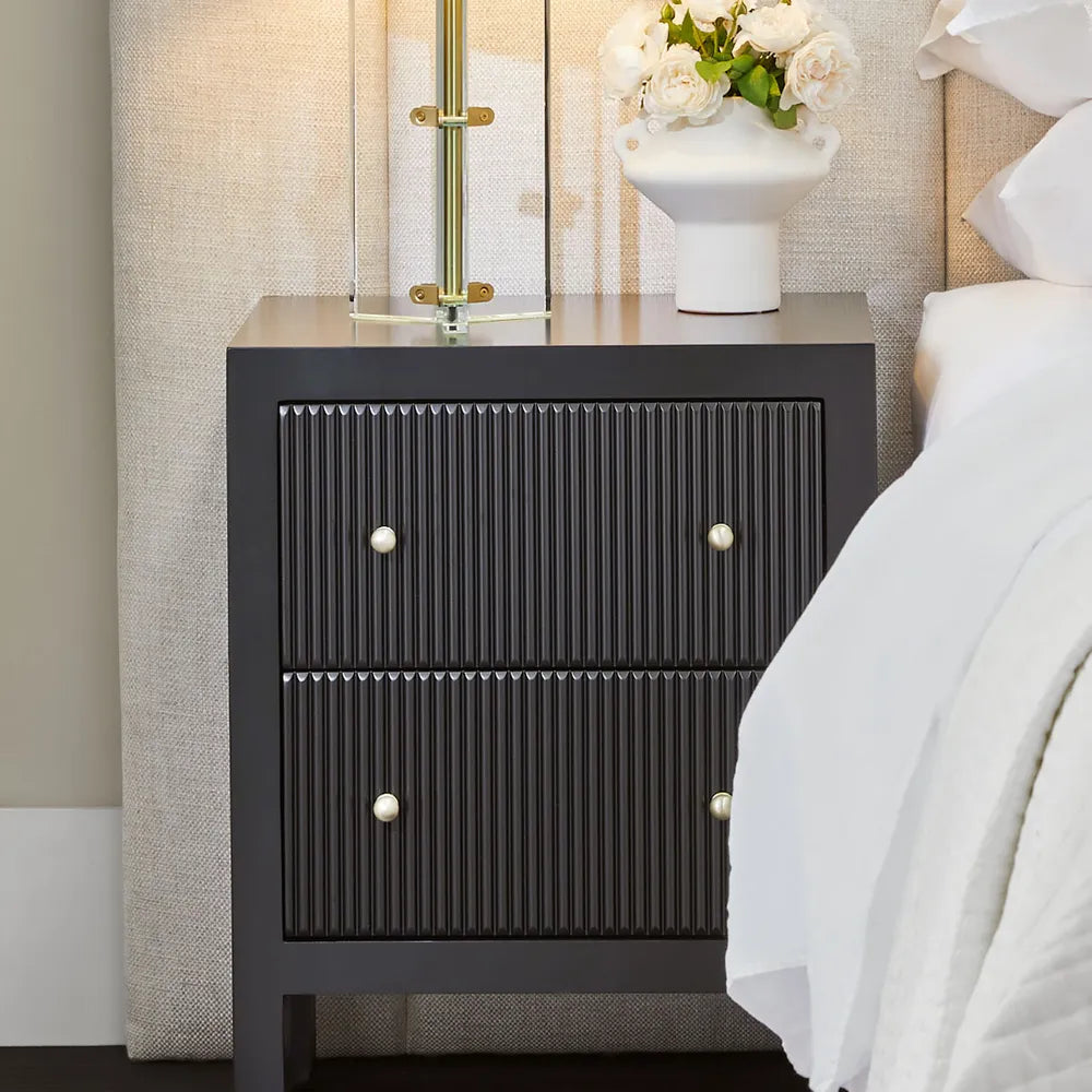 Aspen Small Bedside Table in Black