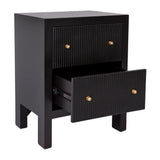 Aspen Small Bedside Table in Black